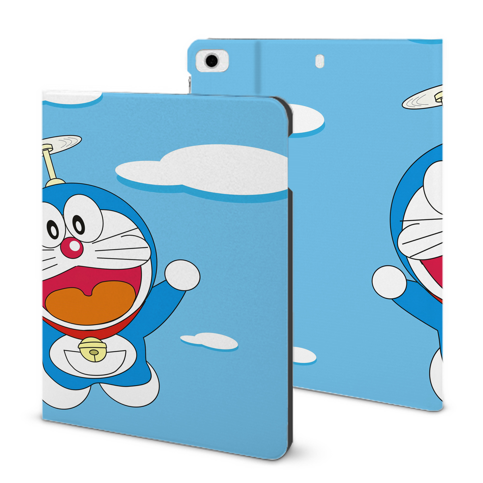 （画像用） ドラえもん Doraemon IPad ケース ブック型 PUレザー TPU 耐衝撃 軽量 薄型 ペン収納なし 全面保護 IPad 各モデル対応